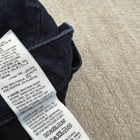Amazon Essentials Stretch Bootcut Dark Wash Blue Jeans 18 Short - Picture 10 of 10